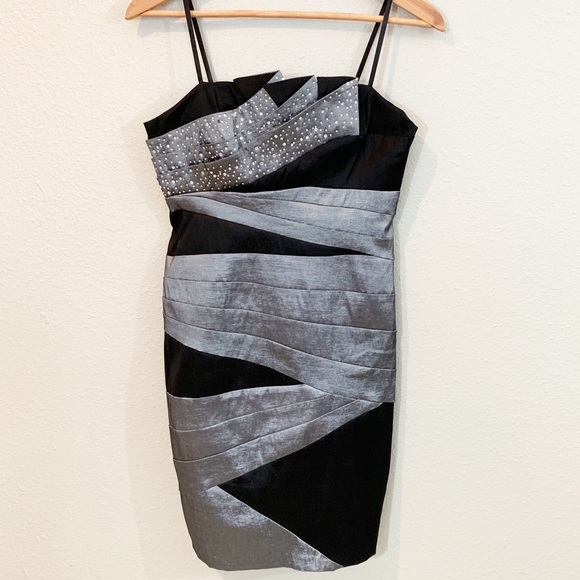 NWT Gray and black cocktail dress size 11 - Picture 2 of 8